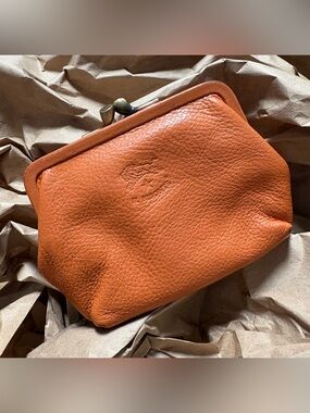 Vintage IL Bisonte Kisslock Vegetable tanned Italian Leather Pouch
